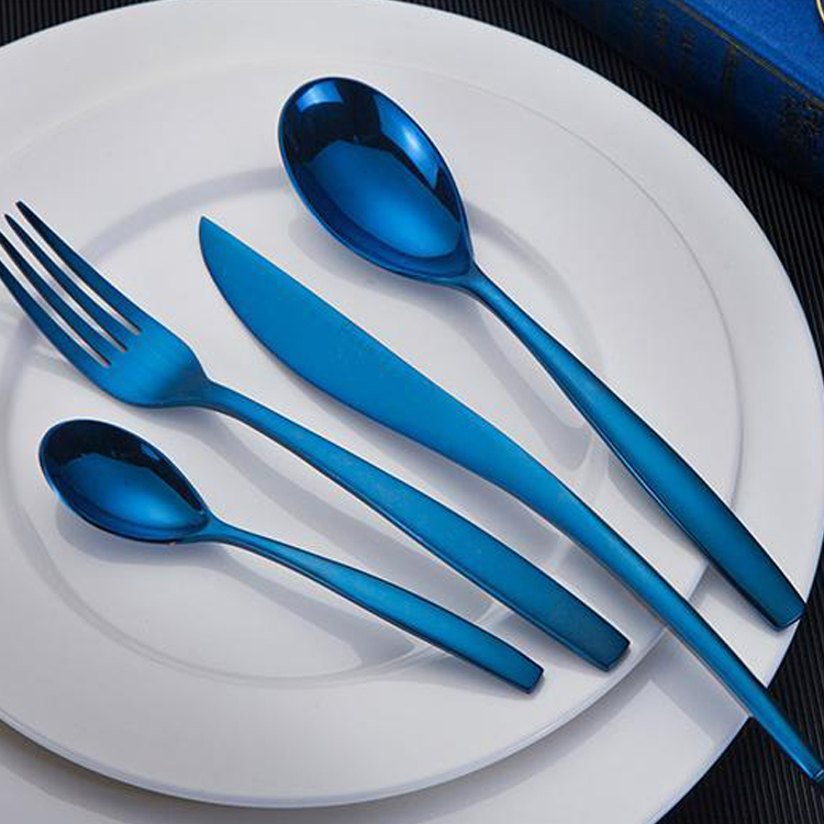 不锈钢餐具蓝色PVD镀膜